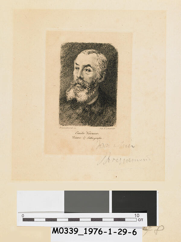 Portrait d'Emile Vernier. Peintre et lithographe