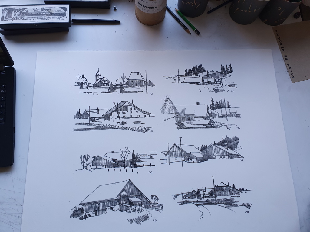 8 études de paysage (titre inscrit)