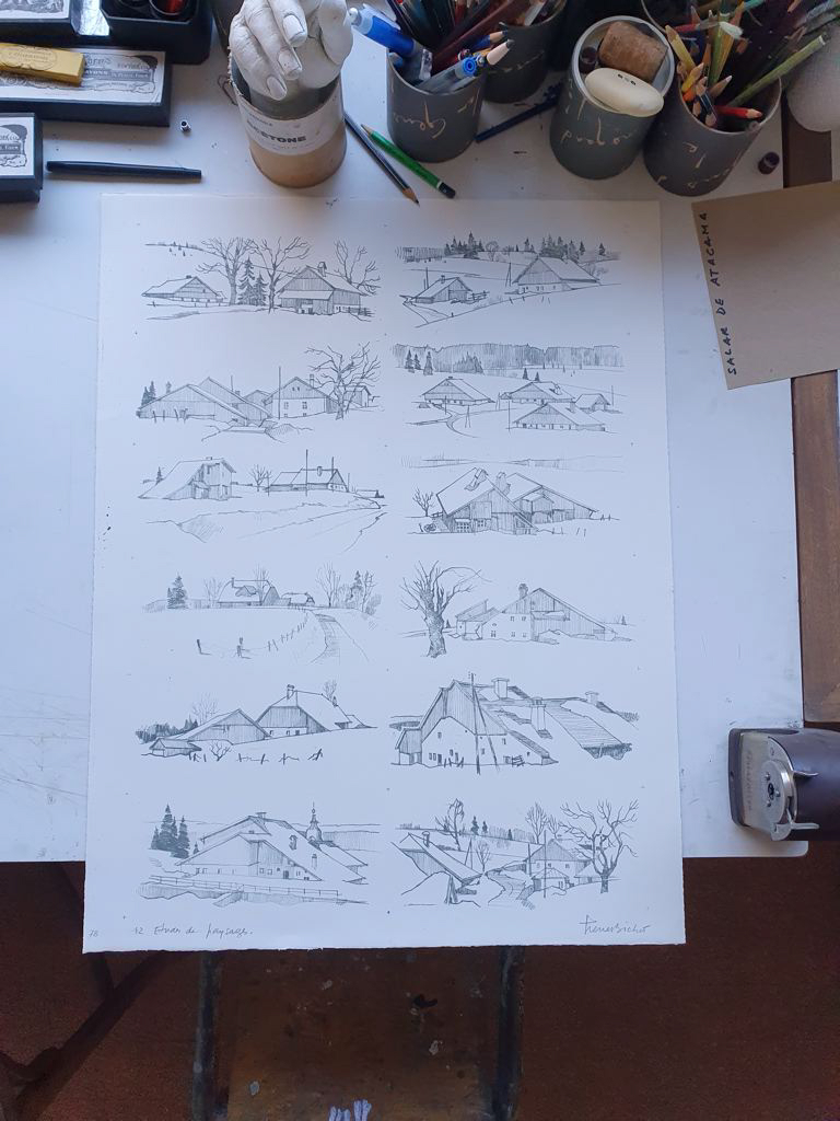 12 études de paysage (titre inscrit)