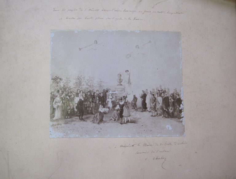 Deux photographies des peintures d'Eugène Chalon