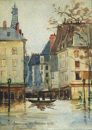 Rue St Dominique à Paris (inondation 1910)