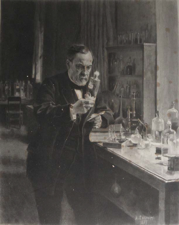Pasteur dans son laboratoire