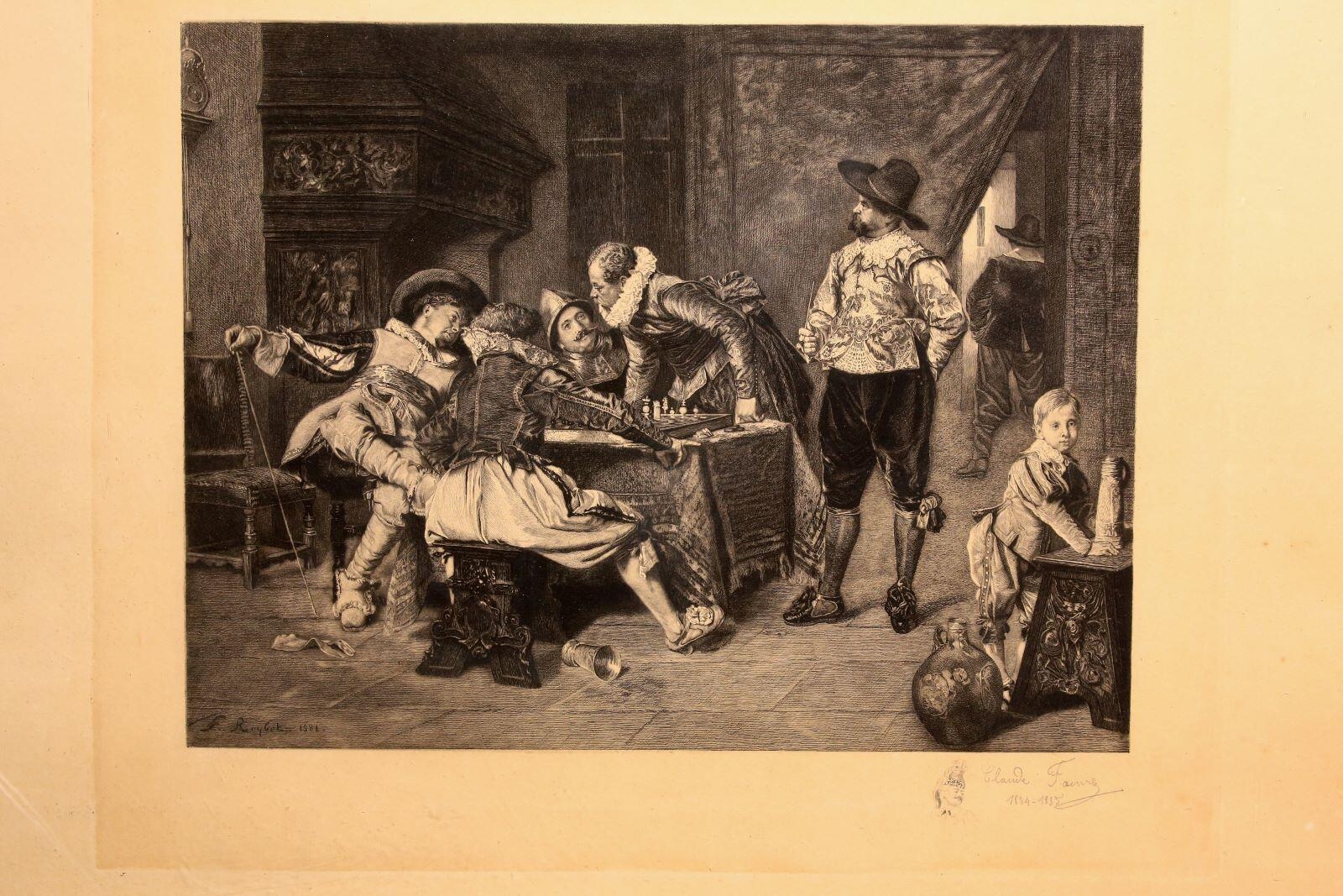 La Partie d'échec, ou Mousquetaires jouant aux échecs dans une taverne