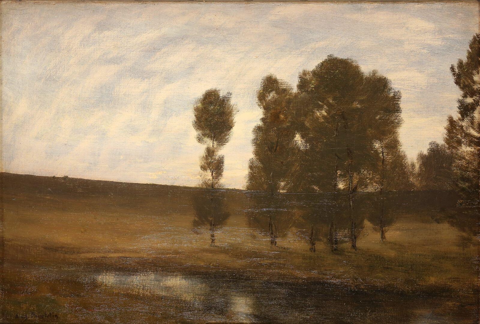 Peupliers au crépuscule