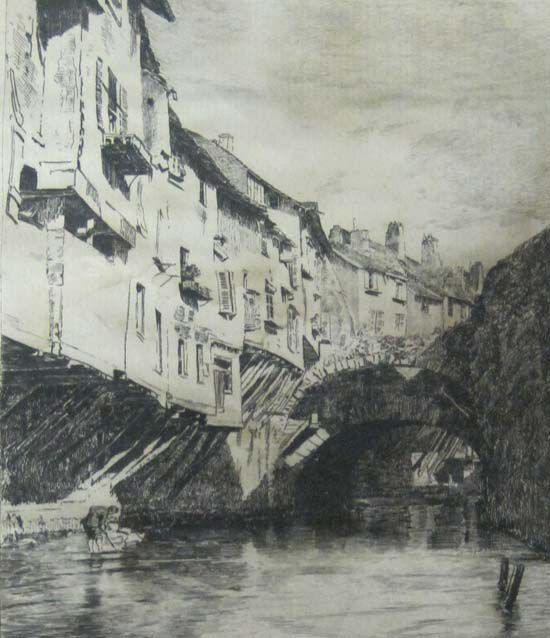 Vue du pont Saint-Just à Arbois