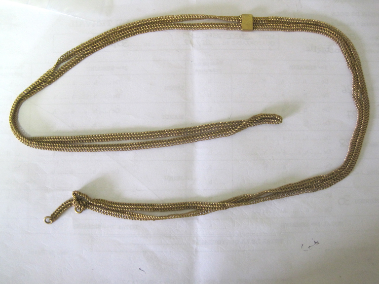 Chaîne double (sautoir avec coulant)