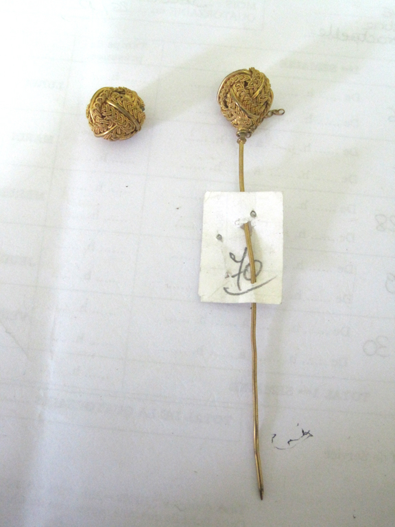 Deux épingles à cravate filigrane ou épingle de jupe pour "faux-culs"