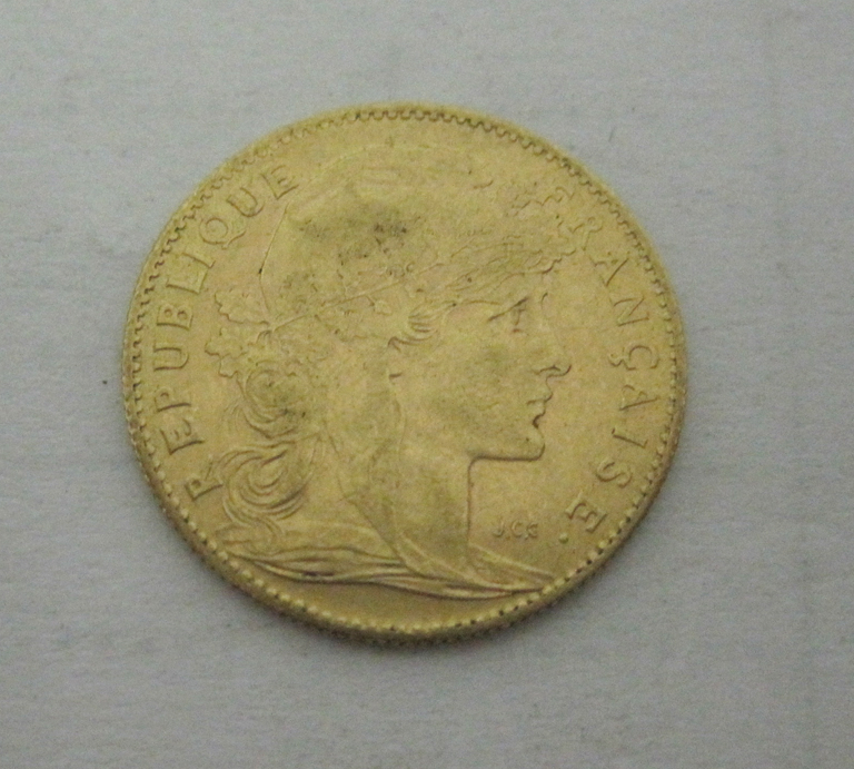 Pièce de 10 francs République française, 1908