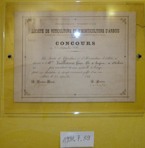 Diplôme de MM. Vuillame Frères