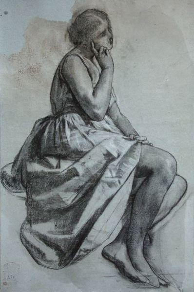 Jeune fille assise
