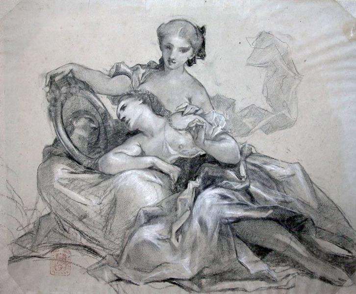 Deux femmes au miroir