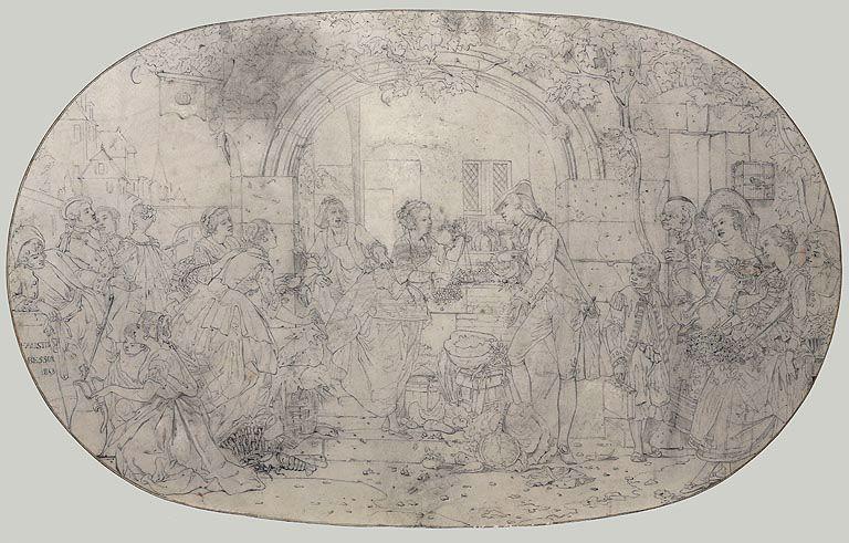 Scène de marché