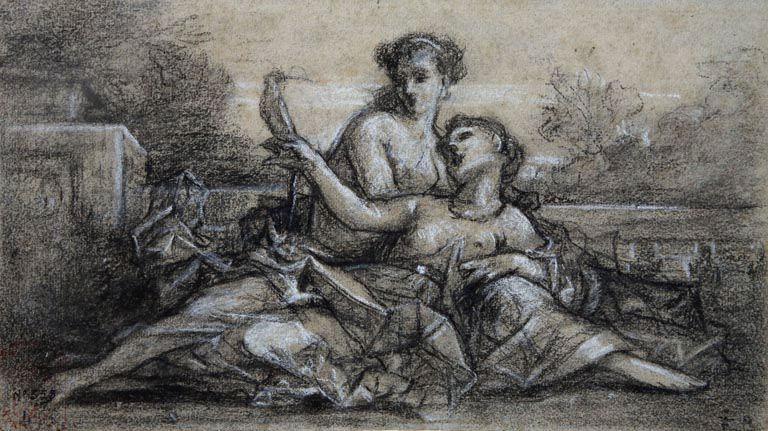 Femmes avec perroquet