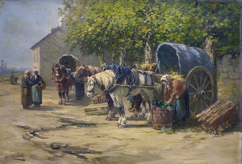 Arrivée des maraîchers