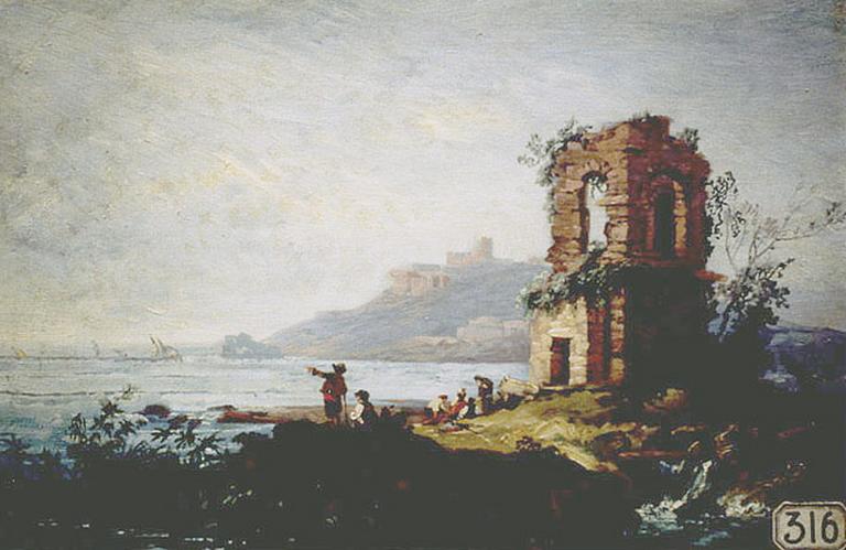 Ruines près de la mer dans le Midi