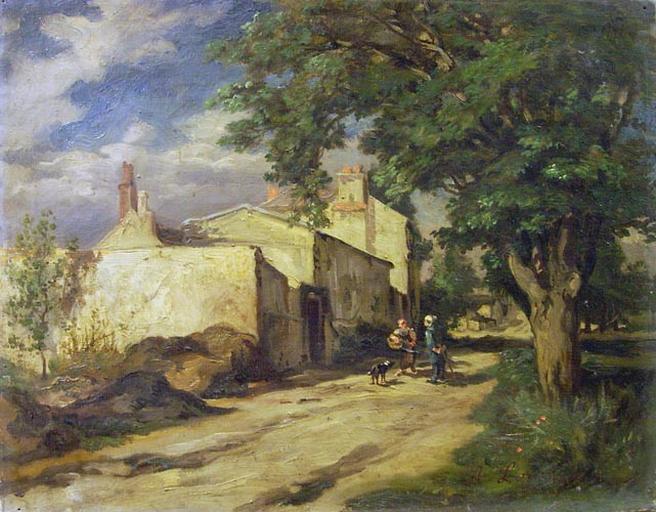 Route près d'un village