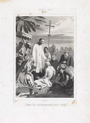 Saint François-Xavier baptisant et guérissant les malades Indiens