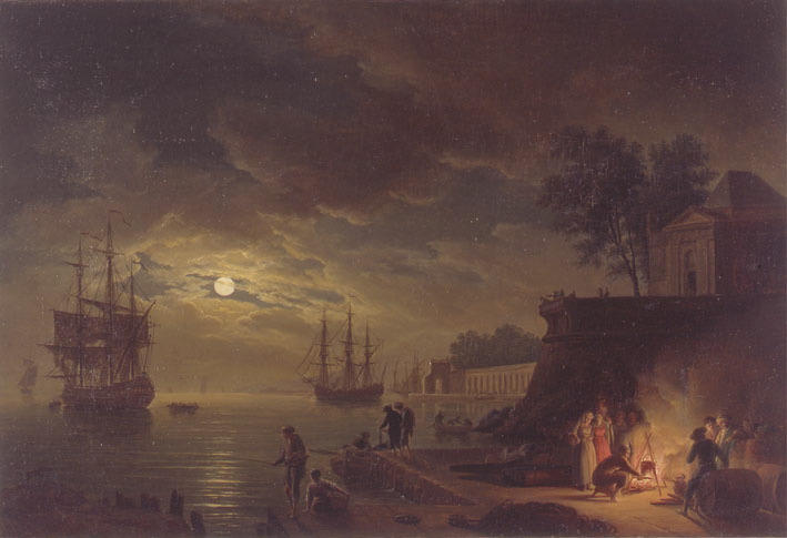 Clair de lune sur la mer