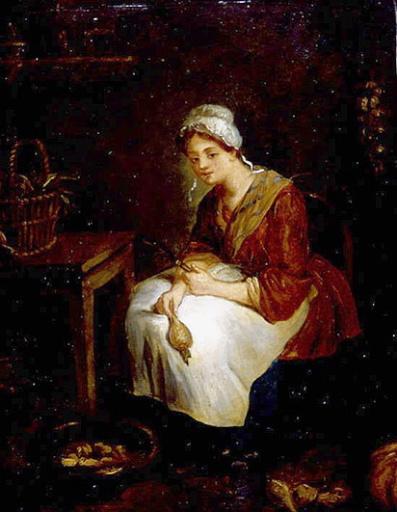 L'Eplucheuse de navets ou Cuisinière assise sur une chaise