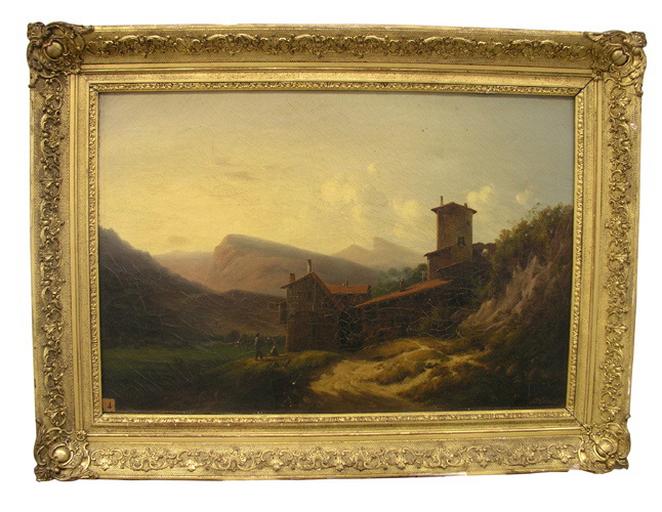 Paysage, soleil levant