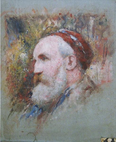 Portrait esquisse du poète Auguste Cordier, frère de Léonce Cordier