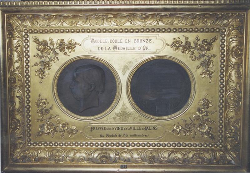 Portrait de M. de Grimaldi et texte de dédicace dans un second médaillon