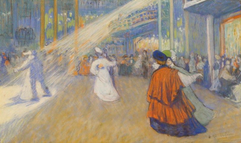 Danseurs et danseuses au music-hall vers 1900