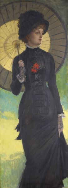 La Dame à l’ombrelle (titre récent) ; La Femme au parasol (titre ancien)