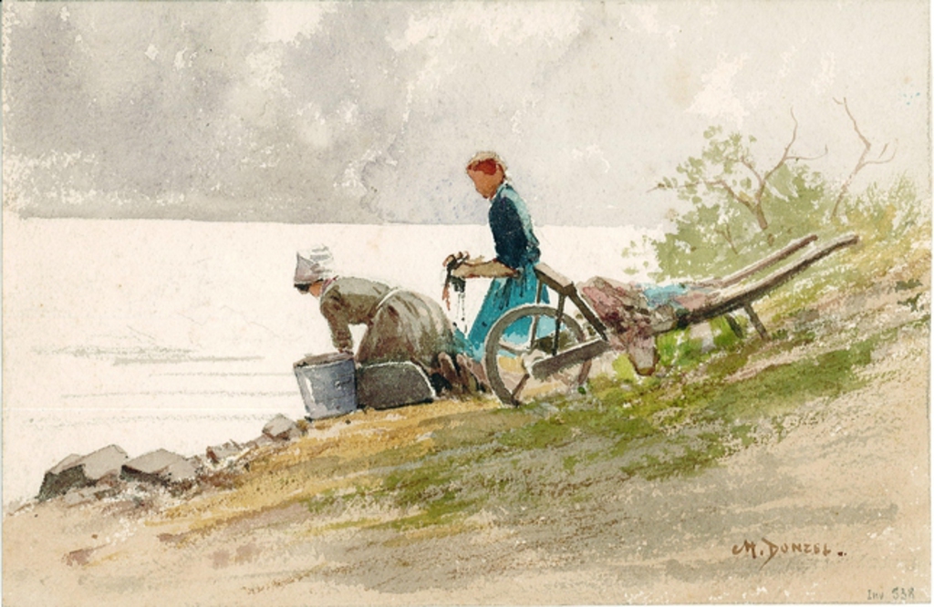 Laveuses au bord de la mer