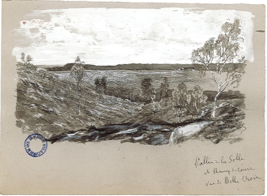 Vallée de la Solle et champ de course, vue de Belle Croix