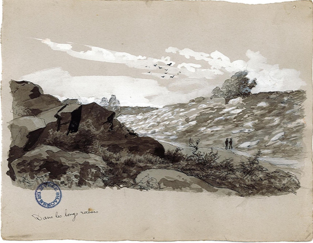 Dans les longs rochers