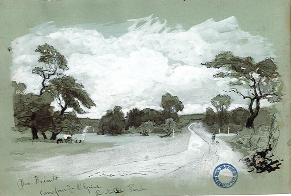 Bas-Bréault, carrefour l'Epine, route de Paris