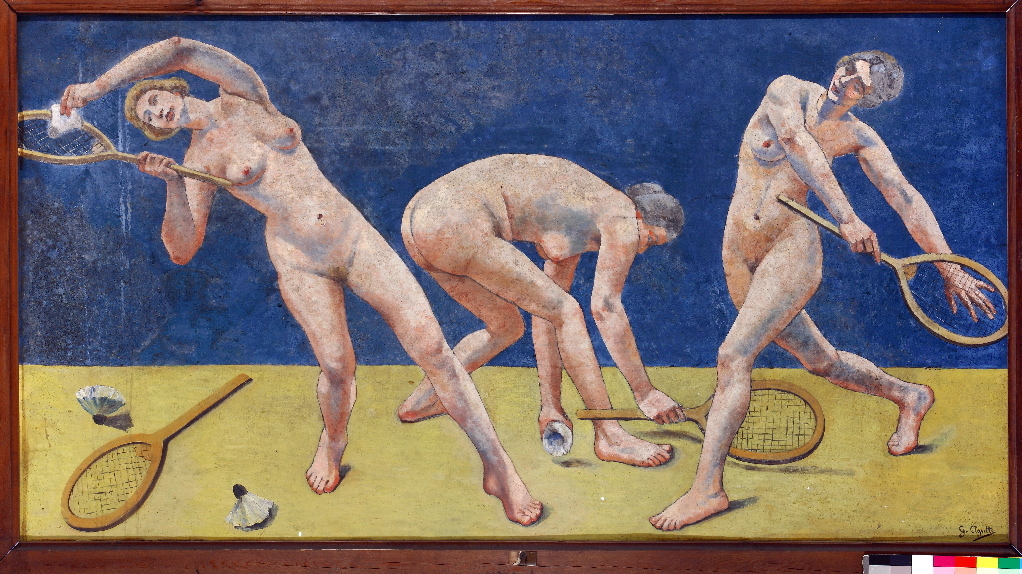 Femmes nues jouant au volant ou Jeux