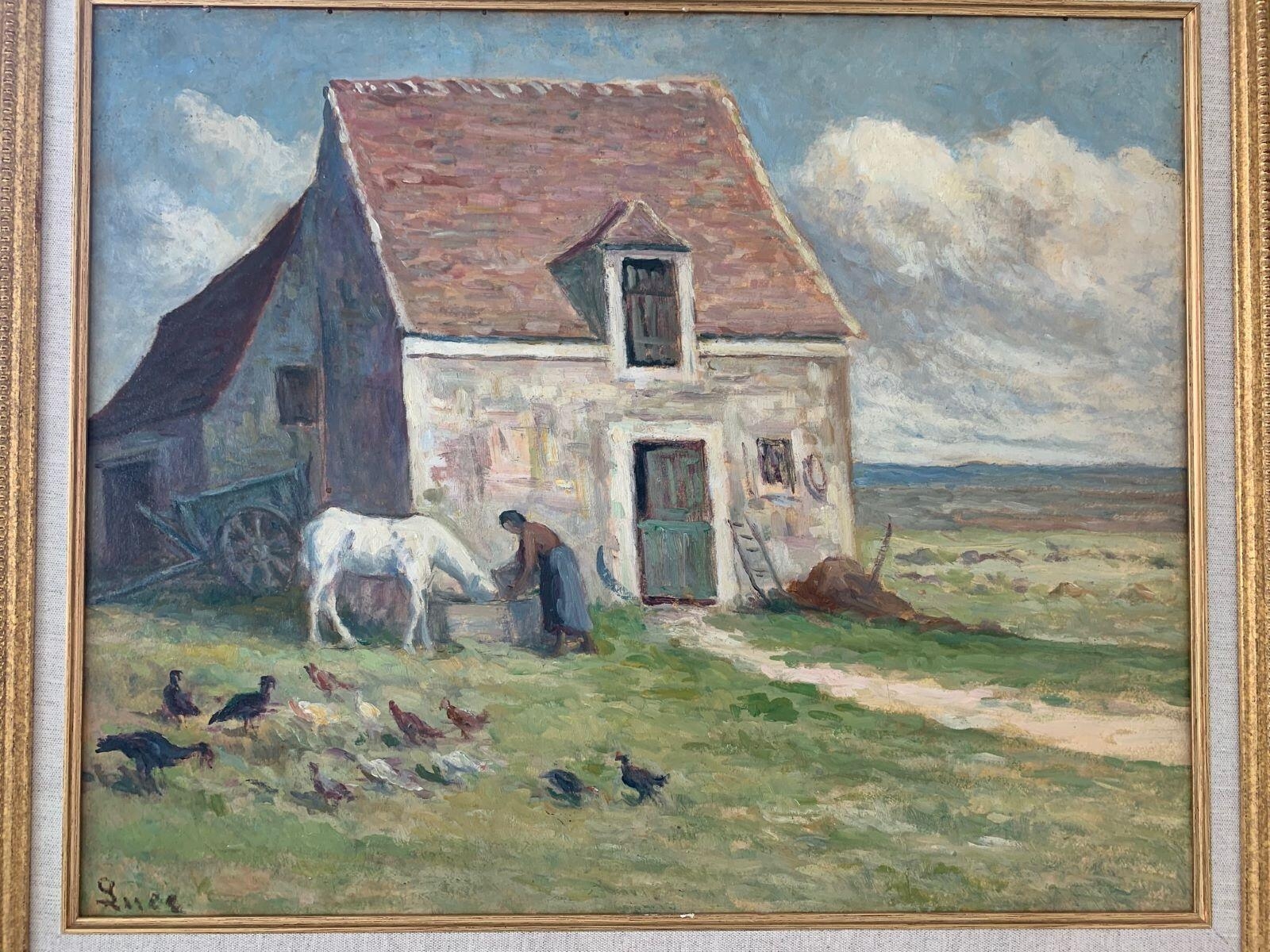 Cour de ferme aux environs de Rolleboise