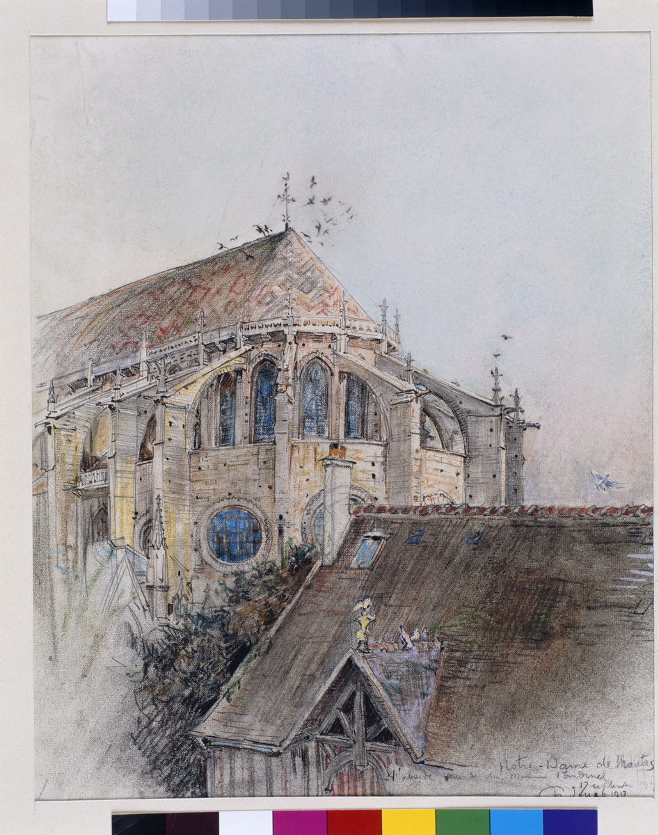 Notre-Dame de Mantes-la-Jolie, l'abside vue de chez Monsieur Pardinel