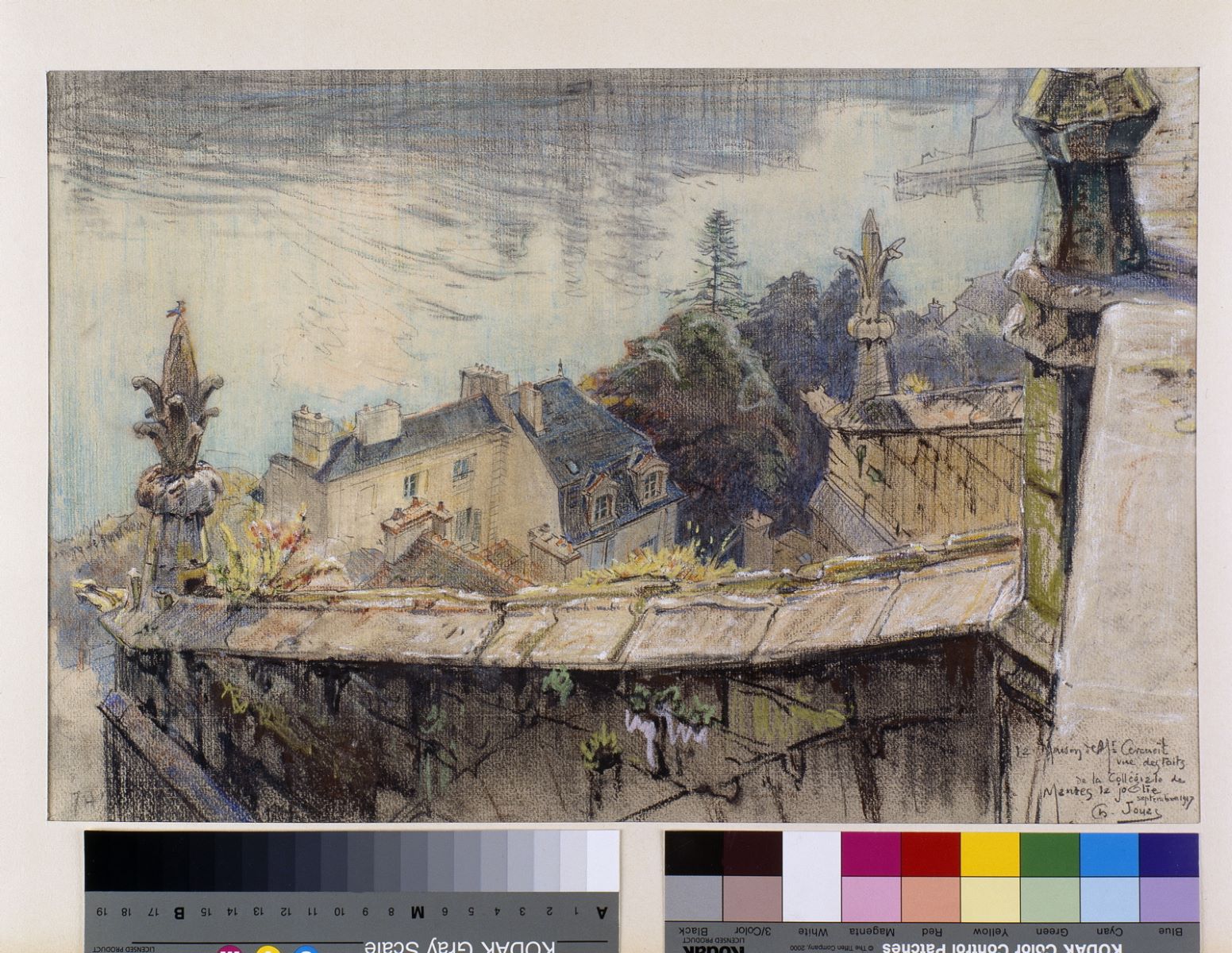 La maison de Monsieur Cercueïl, vue des toits de la collégiale de Mantes-la-Jolie