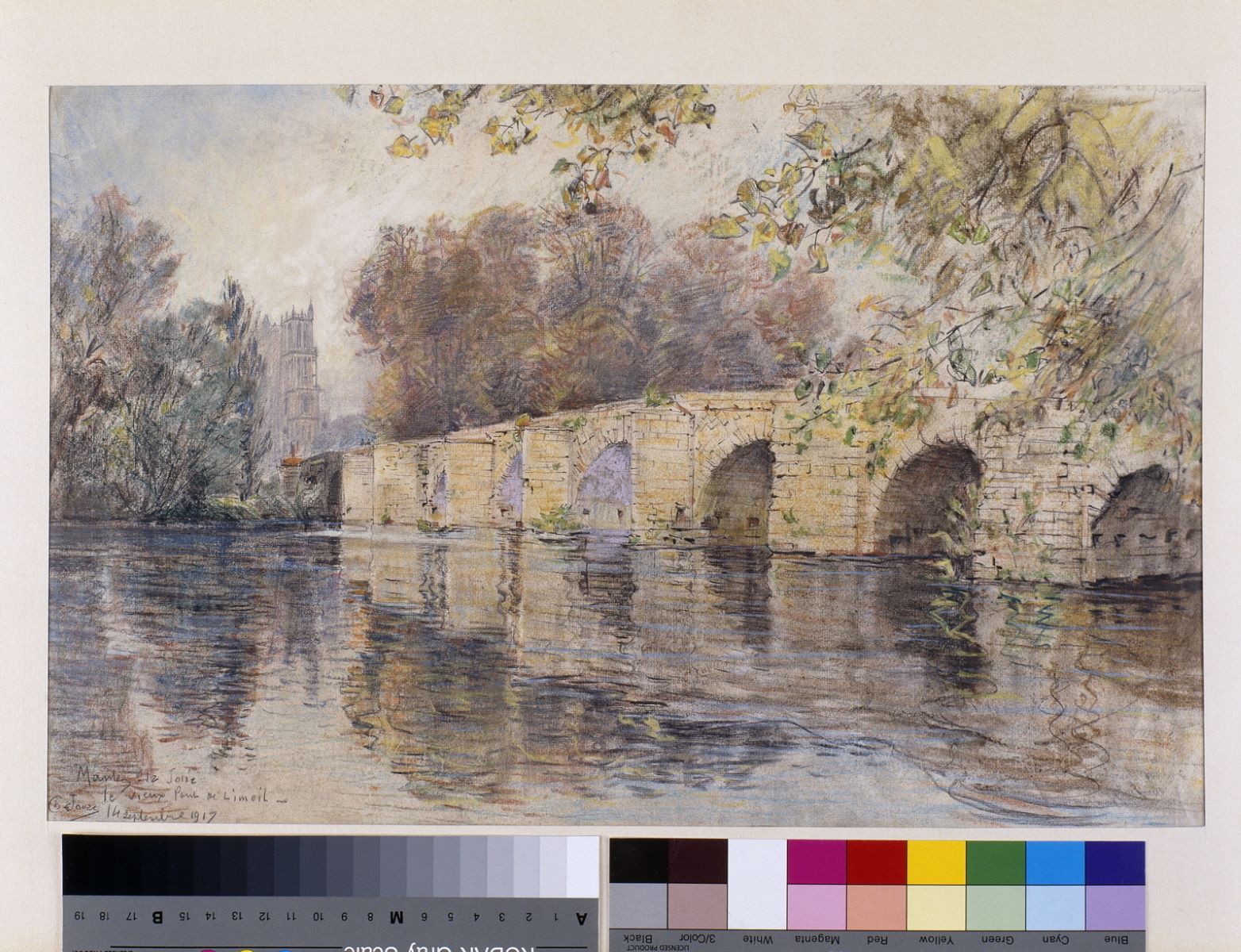Mantes-la-Jolie, le vieux pont de Limay