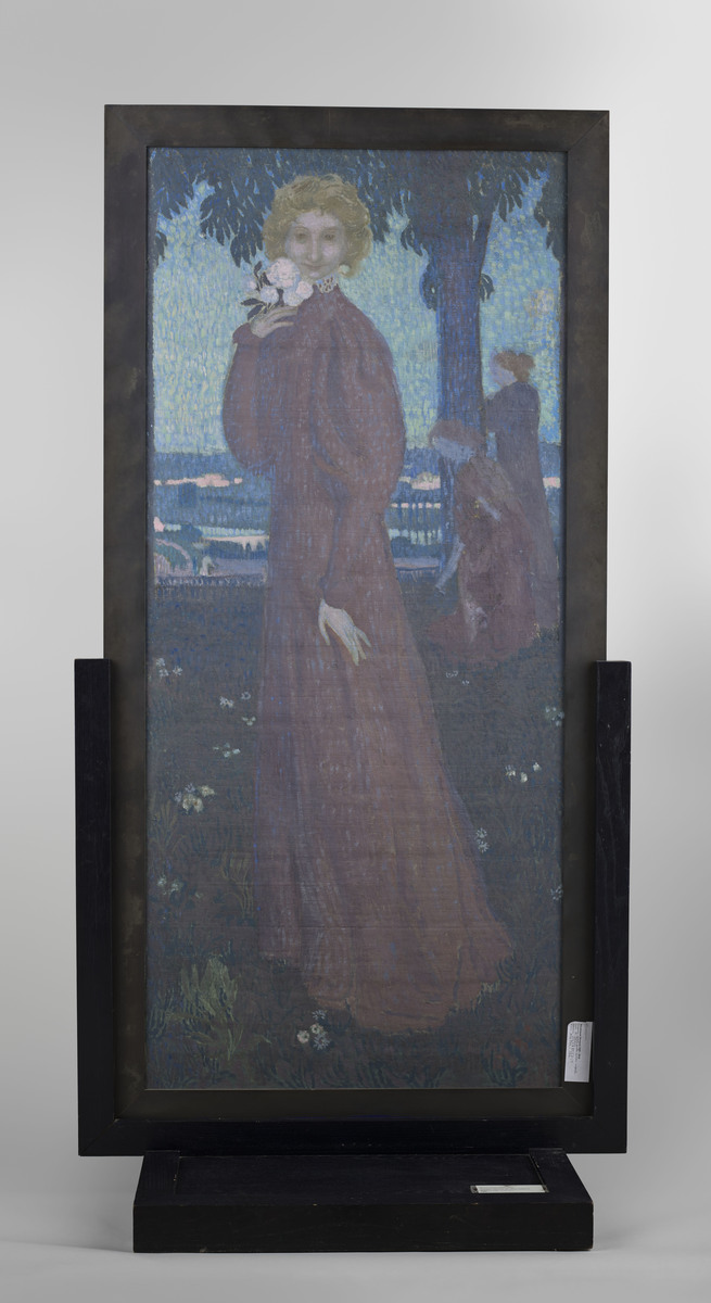 Portrait d'Yvonne Lerolle, esquisse double-face ; a) Yvonne Lerolle en trois aspects. (recto) ; b) Yvonne Lerolle en trois aspects. Esquisse. (verso)