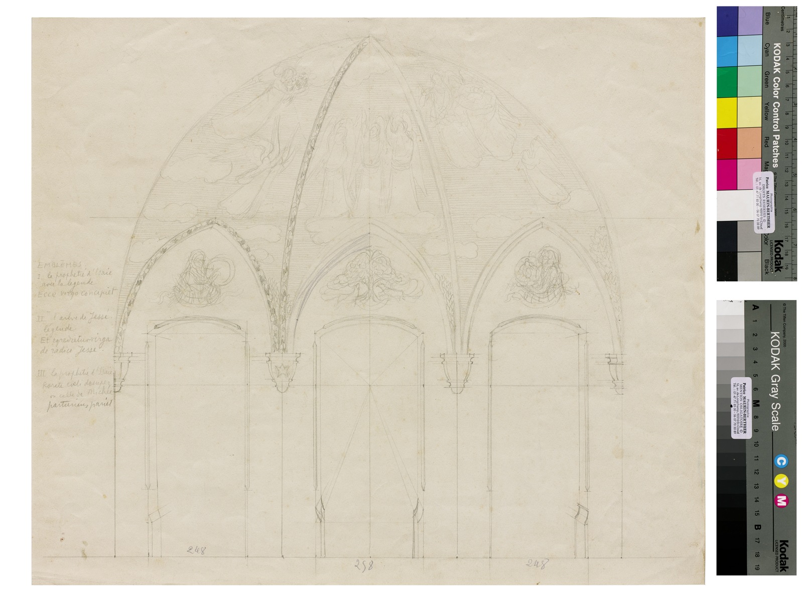 Premières idées pour la chapelle de la Vierge  (décor de l'Eglise Sainte-Marguerite, Le Vésinet)
