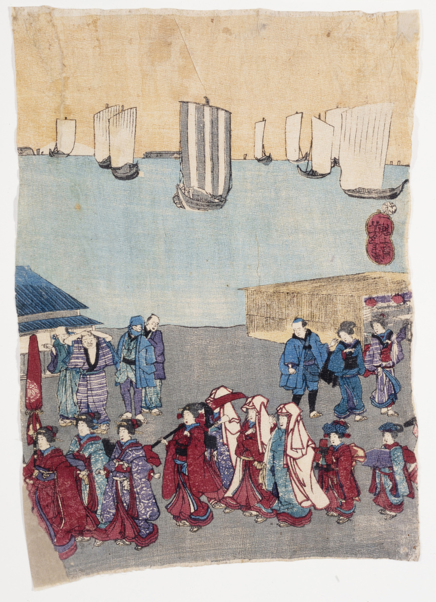 Paysage maritime, estampe japonaise