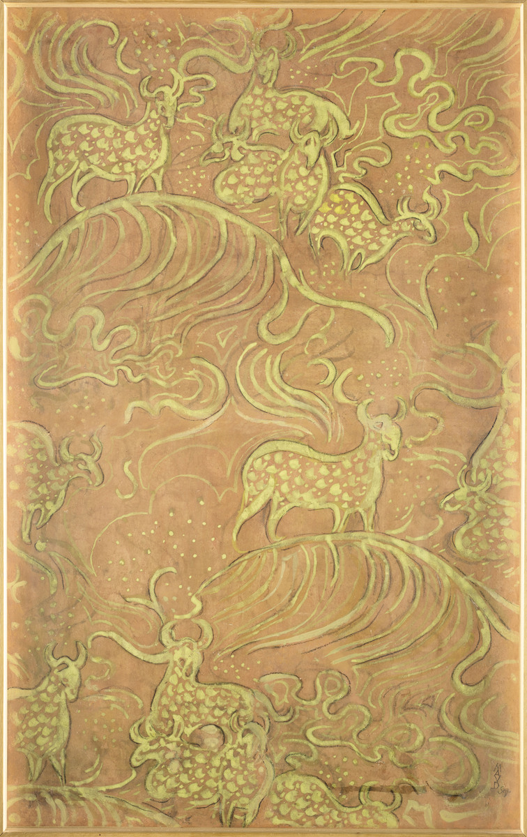 Les Biches. Projet de papier peint