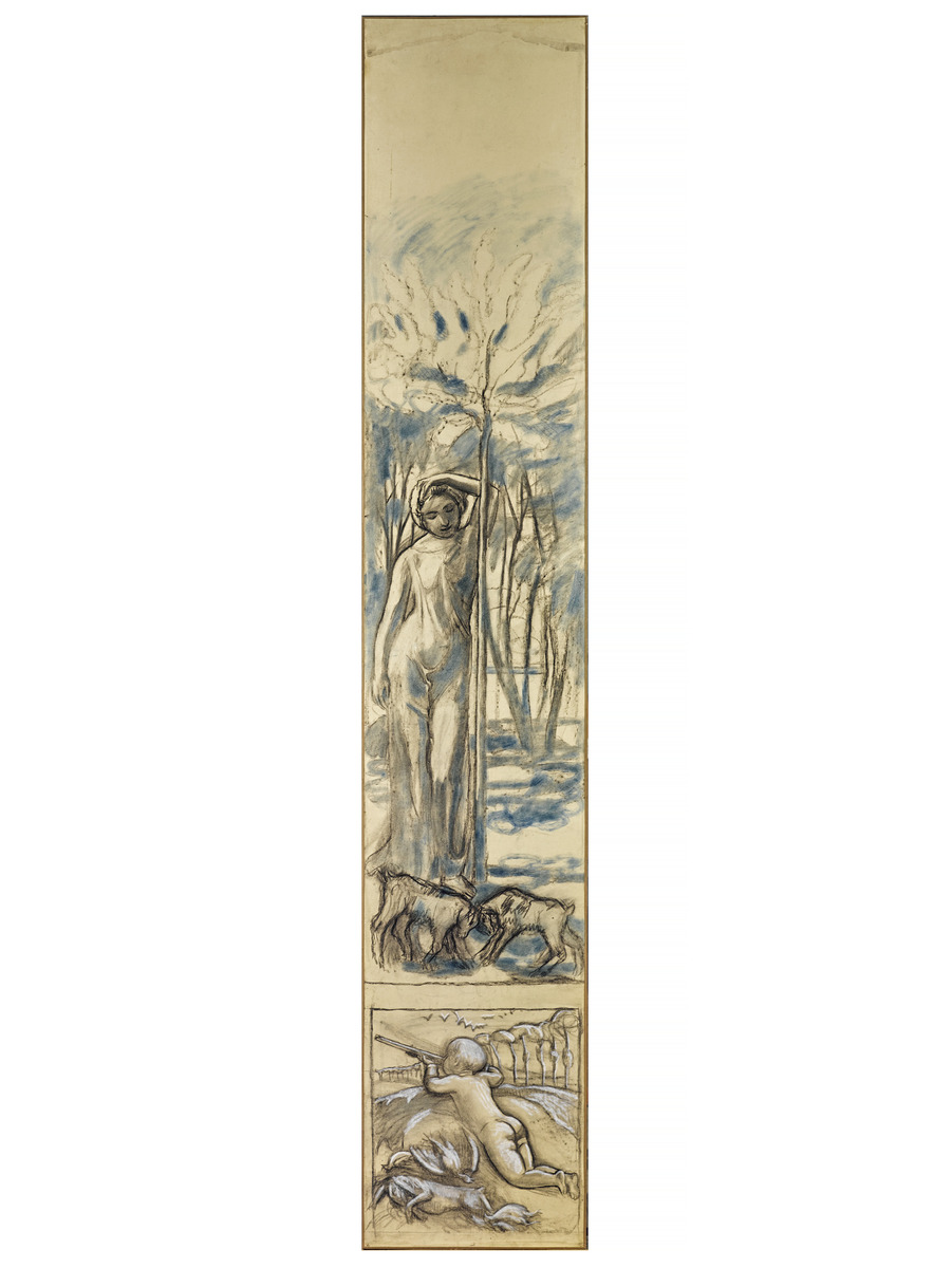 Les Chevreaux (projet pour le panneau  latéral droit de "Maternité", décor de la salle à manger de Gabriel Thomas)