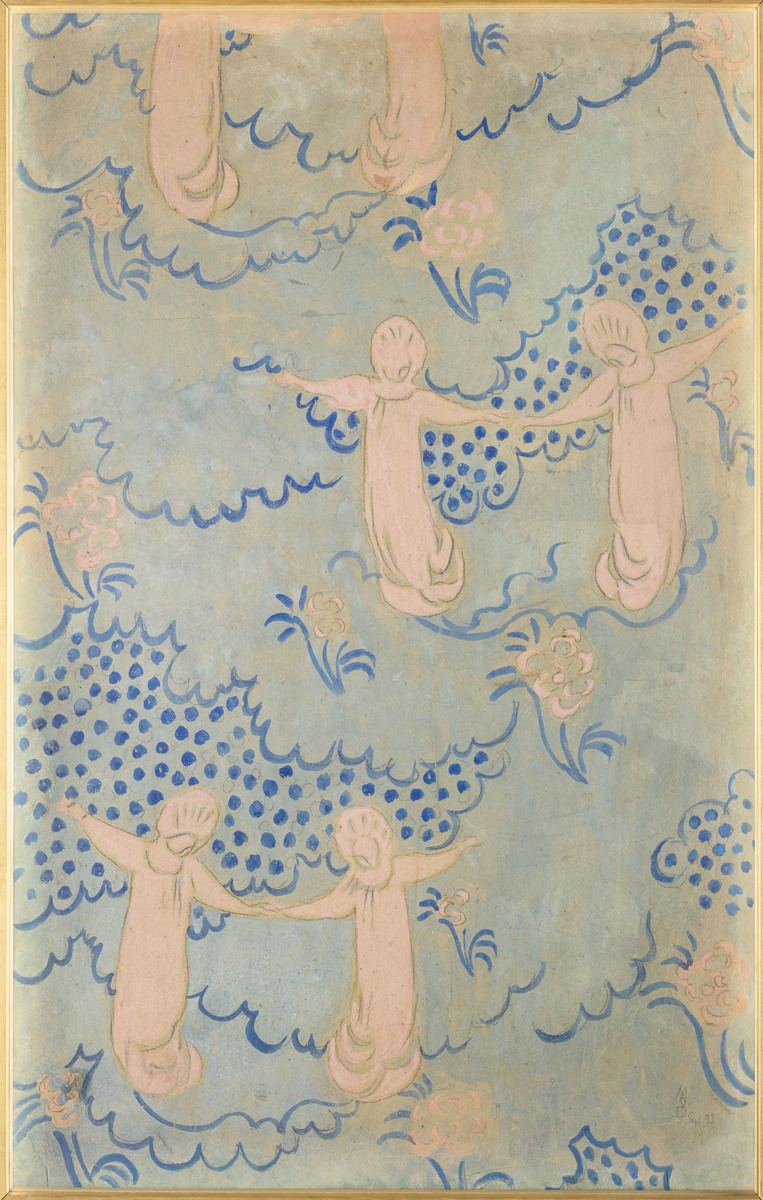 Les Fillettes. Projet de papier peint