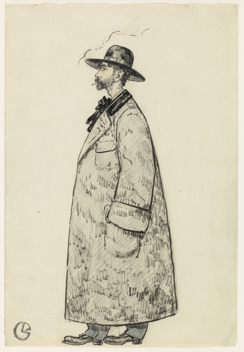 Autoportrait, Lacombe se rendant à l'Académie Julian ; Georges Lacombe se rendant à l'Académie Julian