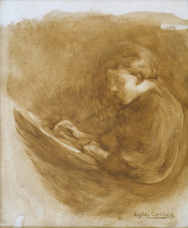 Portrait de René Carrière dessinant