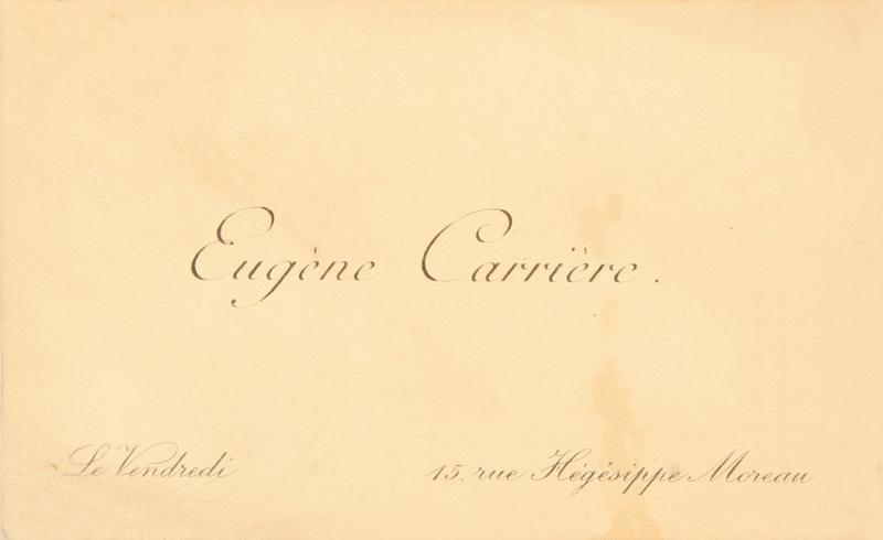 Carte de visite de Eugène Carrière