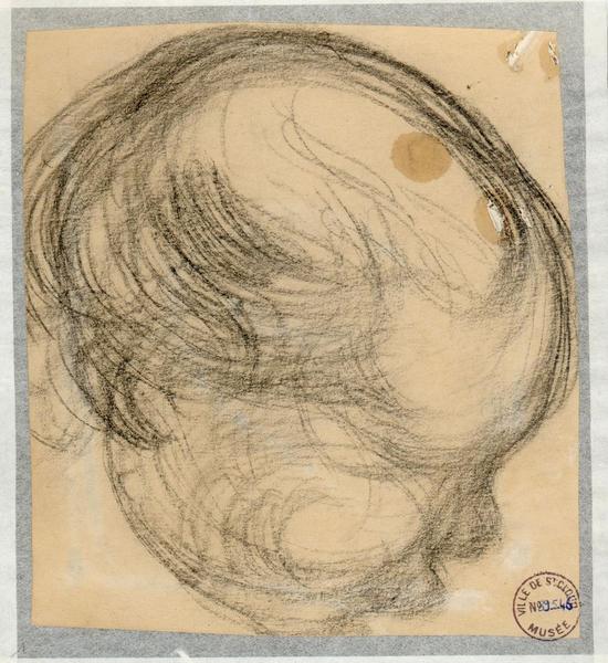 Etude de tête d'enfant vue de haut  (titre du registre d'inventaire)