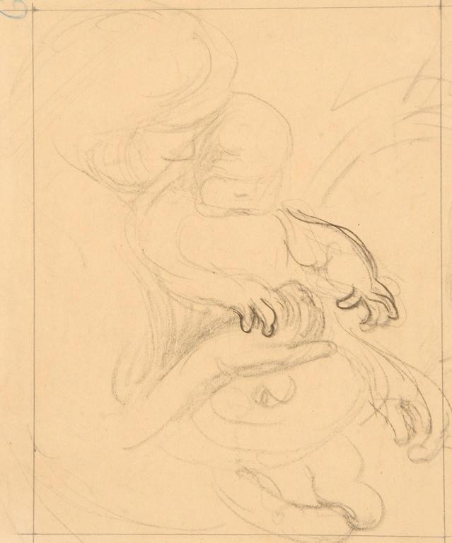 esquisse femme et enfant