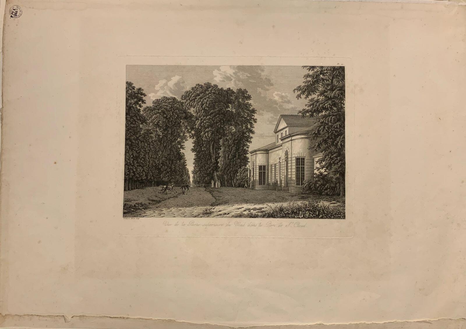 Vue de la partie supérieure du Mail dans le parc de St-Cloud