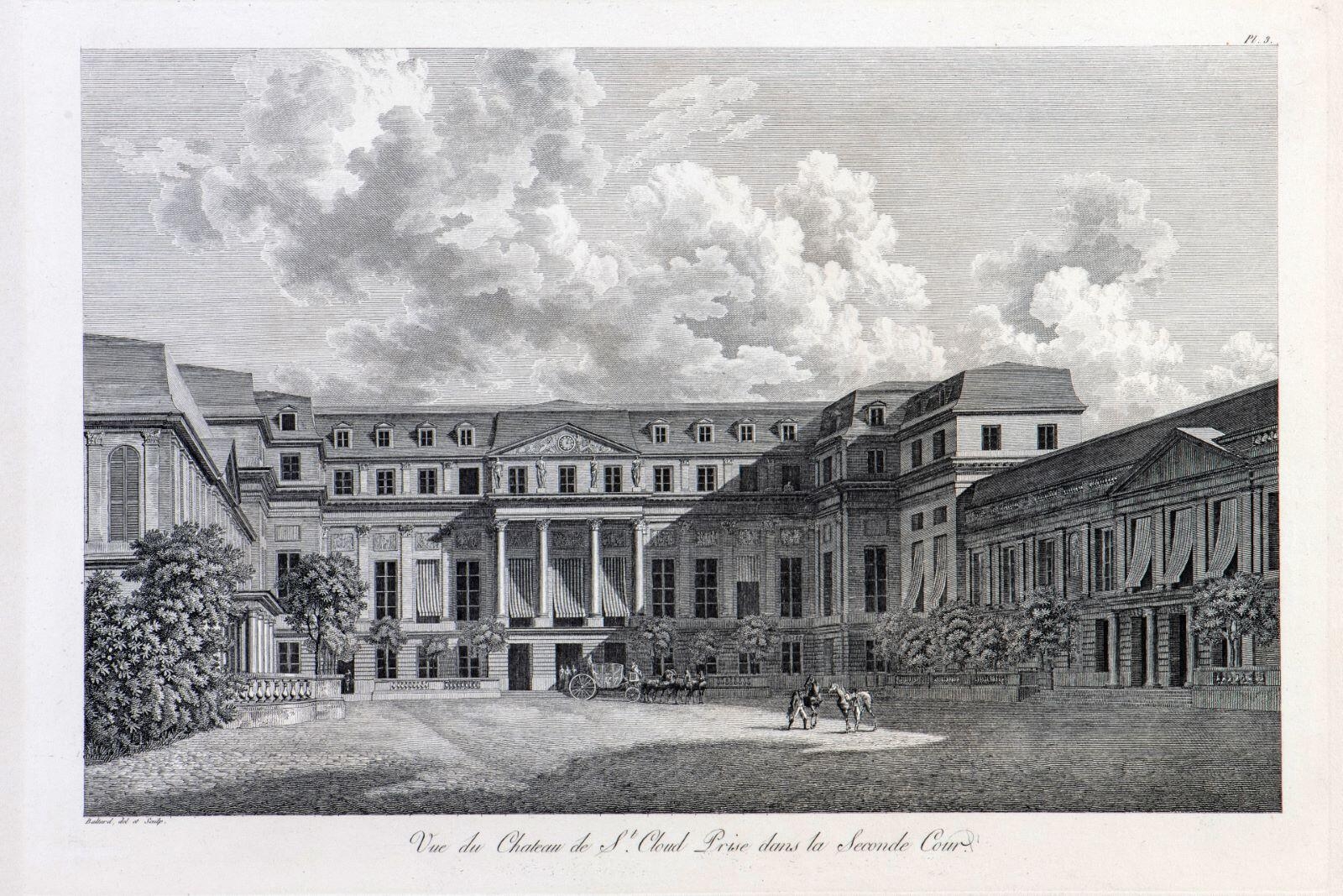 Vue du château de Saint-Cloud prise dans la seconde cour